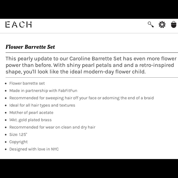 NEW EACH JEWELS HAIR BARRETTES - Picture 2 of 4